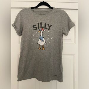 Life is Good Women’s Small Silly Goose Print T-Shirt